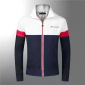 giacca tommy nouvelle collection zip 1663 blanc bleu